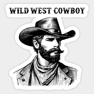 Wild west cowboy Sticker